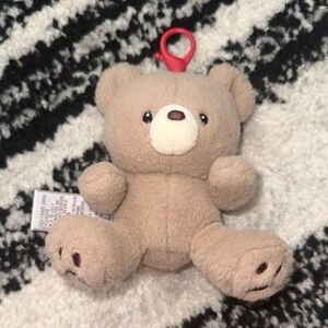 Gund Tan Teddy Bear Plush with bag clip Clip